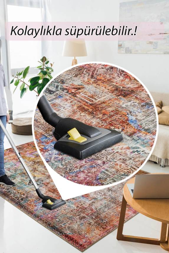 Outlet 75x150 Fusion Modern Dokuma Taban Dekoratif Renkli Halı AL-101 - 6