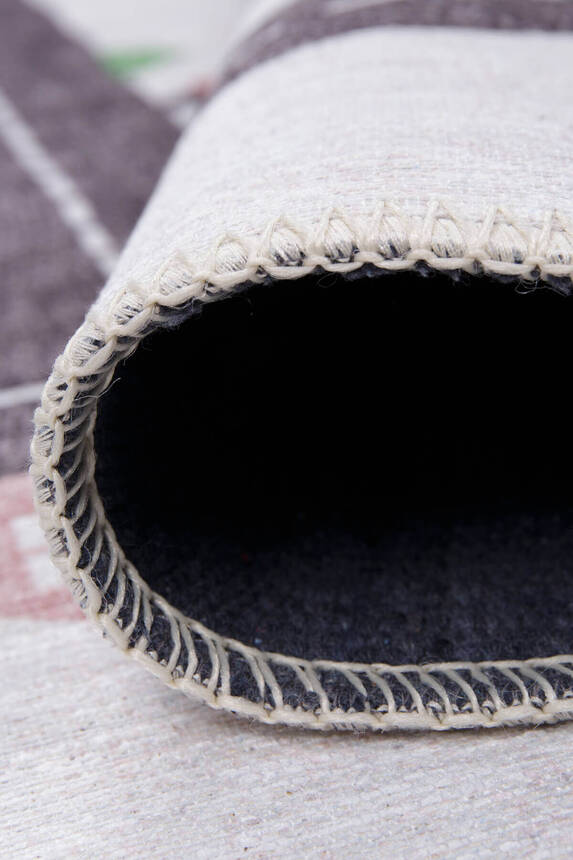 Outlet 75x150 Minor Dokuma Taban Dekoratif Beyaz Arabalı Çocuk Halısı AL-407 - 5