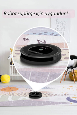 Outlet 75x150 Minor Dokuma Taban Dekoratif Renkli Güneş Desenli Çocuk Halısı AL-406 - 6