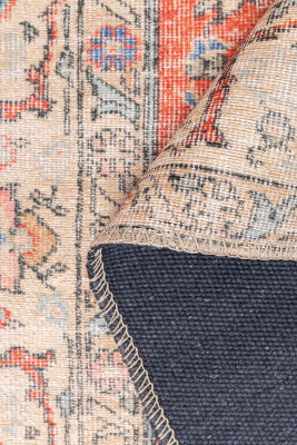 Outlet 75x230 Blues Vintage Desenli Dokuma Taban Dekoratif Kırmızı Halı AL-417 - 5