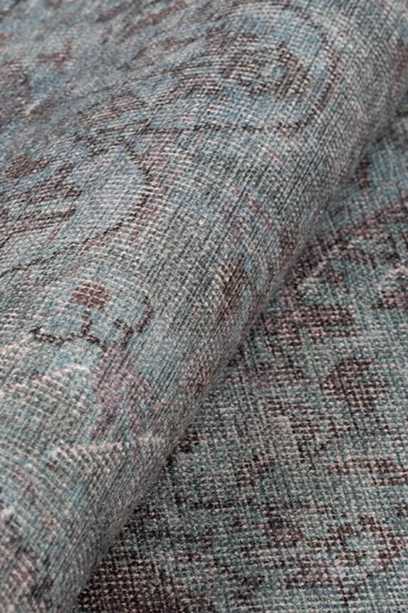 Outlet 75x230 Blues Vintage Desenli Dokuma Taban Dekoratif Yeşil Halı AL-21 - 6