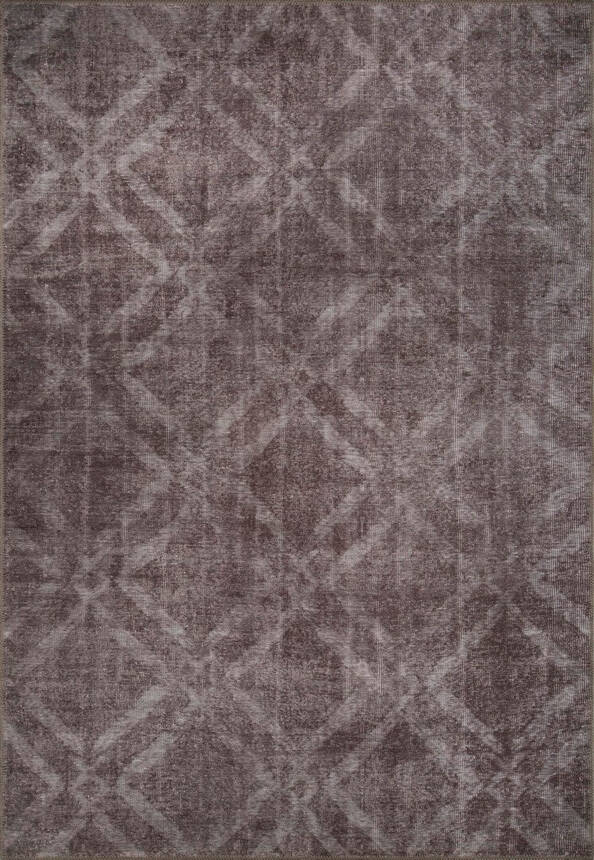 Outlet 75x230 Dorian Eskitme Desenli Dokuma Taban Dekoratif Kahverengi Halı AL-32 - 1