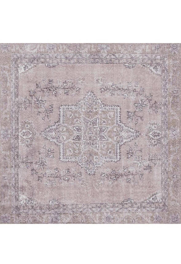 Outlet 75x230 Dorian Eskitme Desenli Dokuma Taban Dekoratif Pembe / Pudra Halı AL-91 - 9