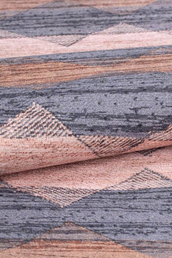 Outlet 75x230 Dorian Modern Desenli Dokuma Taban Dekoratif Kahverengi Halı AL-323 - 6
