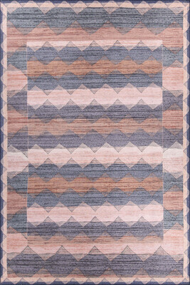 Outlet 75x230 Dorian Modern Desenli Dokuma Taban Dekoratif Kahverengi Halı AL-323 - 2