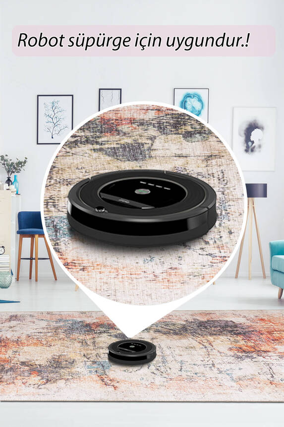 Outlet 75x230 Funk Dokuma Taban Dekoratif Modern Renkli Halı AL-262 - 6