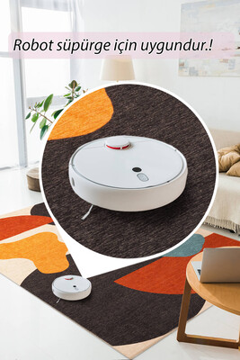 Outlet 140x190 Funk Şönil Dokuma Pamuk Polyester Renkli Halı AL-402 - 4