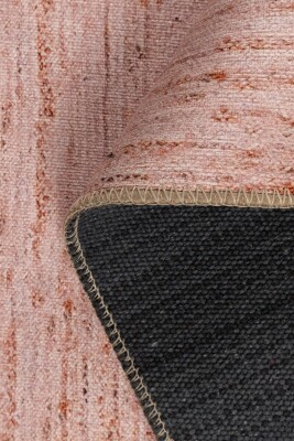 Outlet 75x230 Nora Pudra Geometrik Desenli Dokuma Tabanlı Modern Şönil Halı AL-497 - 5