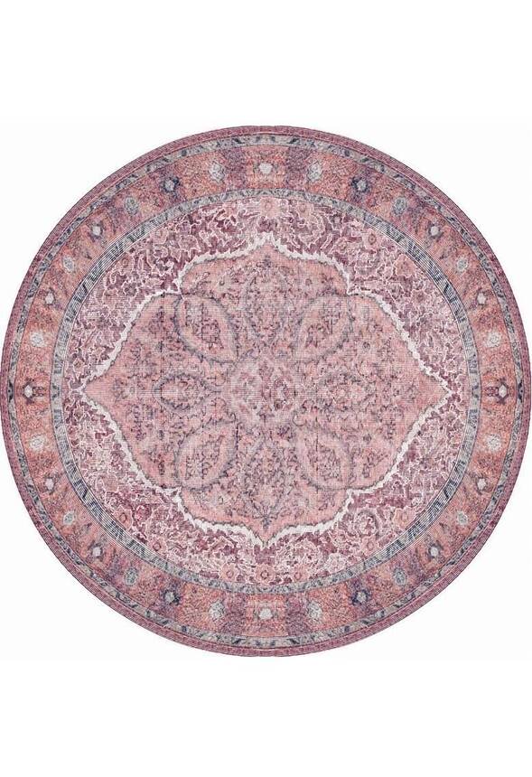 Outlet 75x300 Blues Vintage Desenli Dokuma Taban Dekoratif Kırmızı Halı AL-167 - 8