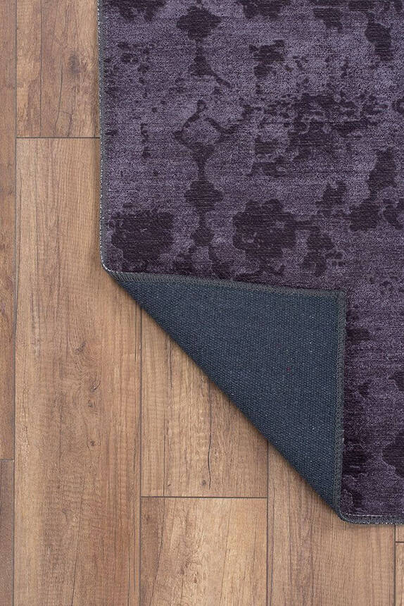 Outlet 75x300 Dorian Eskitme Desenli Dokuma Taban Dekoratif Siyah Halı AL-86 - 5