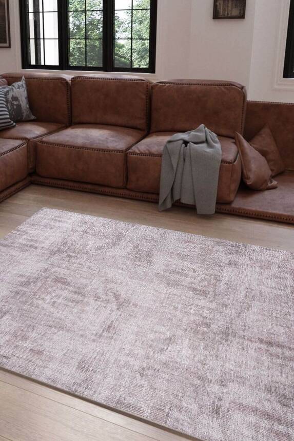 Outlet 75 x 300 Dorian Eskitme Desenli Dokuma Taban Dekoratif Vizon Halı AL-236 - 1