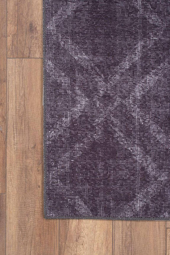 Outlet 75x300 Dorian Modern Desenli Dokuma Taban Dekoratif Siyah Halı AL-55 - 3