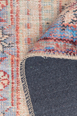 Outlet 75x300 Folk Vintage Desenli Dokuma Taban Dekoratif Kırmızı Halı BA-11 - 8