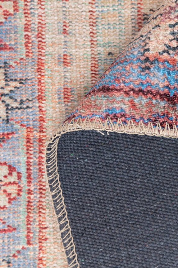 Outlet 75x300 Folk Vintage Desenli Dokuma Taban Dekoratif Kırmızı Halı BA-11 - 8