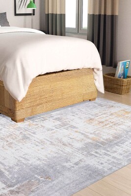 Outlet 75x300 - Funk Dokuma Taban Dekoratif Modern Gri Halı AL-233 - 1
