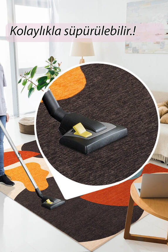 Outlet 75x300 Funk Şönil Dokuma Pamuk Polyester Renkli Halı AL-402 - 7