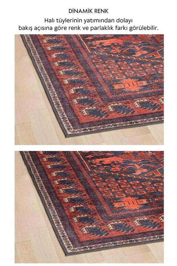 Outlet 80x150 Artloop Fuga Yumuşak Dokulu Bordo Etnik Desenli Halı KA-44 - 5