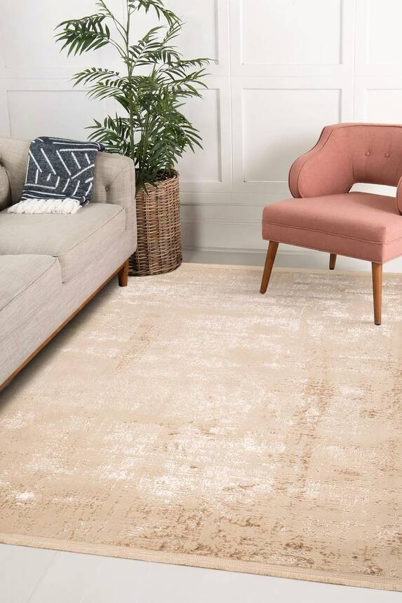 Outlet 80x300 Artloop Armoni Polyester Bej Halı 109 B - 1