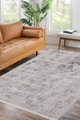 Outlet 80x300 Artloop Armoni Polyester Gri Halı 109 A - 1
