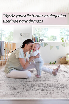 Outlet 80x300 Artloop Armoni Polyester Gri Halı 109 A - 8