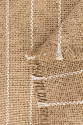 Outlet 80x300 Artloop Natural Kara Tezgah Dokuma Jüt Kilim AJ-02 - 4