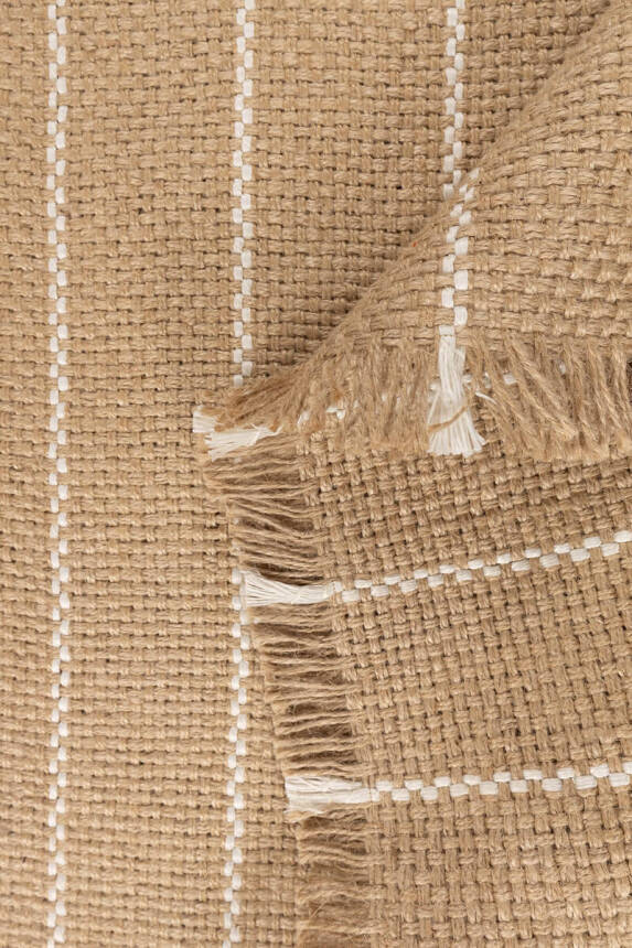 Outlet 80x300 Artloop Natural Kara Tezgah Dokuma Jüt Kilim AJ-02 - 4