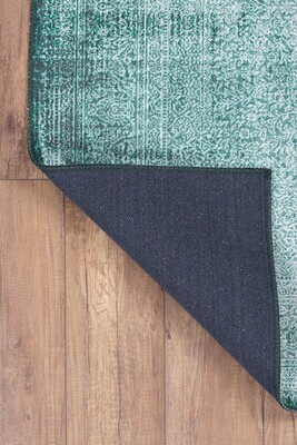 Outlet 115x160 Dorian Eskitme Desenli Dokuma Taban Dekoratif Yeşil Halı AL-223 - 7
