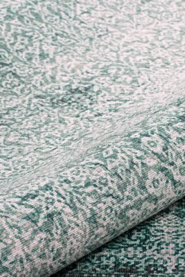 Outlet 115x160 Dorian Eskitme Desenli Dokuma Taban Dekoratif Yeşil Halı AL-223 - 4