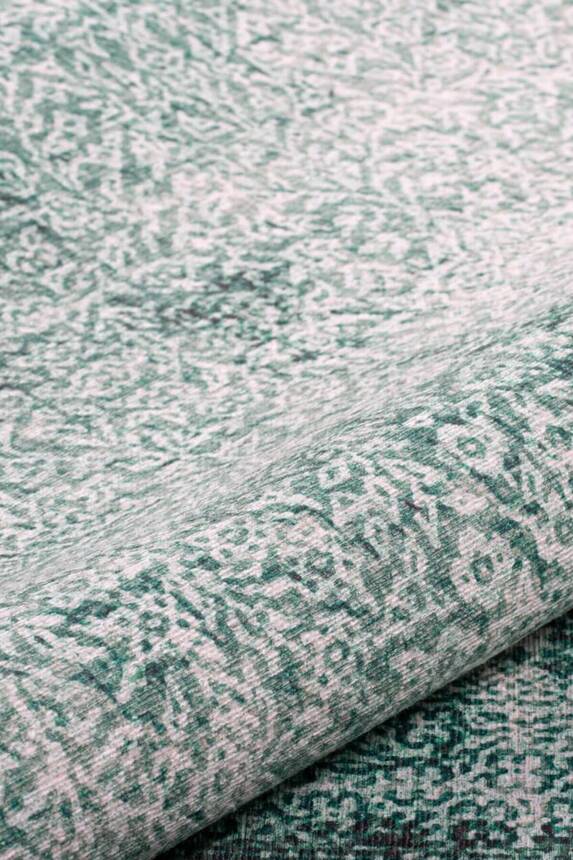 Outlet 115x160 Dorian Eskitme Desenli Dokuma Taban Dekoratif Yeşil Halı AL-223 - 4