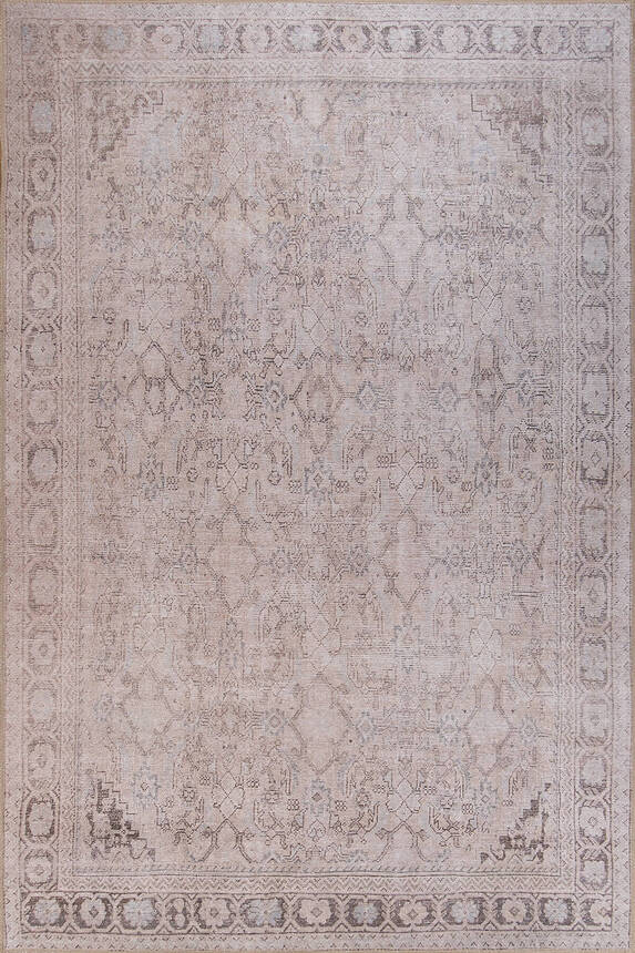 Outlet 250x350 Folk Vintage Desenli Dokuma Taban Dekoratif Bej Halı BA-34 - 4
