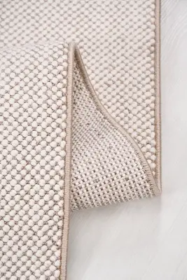 Ruvia Beyaz Vizon Robot Süpürgeye Uyumlu Kolay Temizlenebilir Halı Oturma Odası, Koridor, Yatak Odası Halısı RP 53 - 2