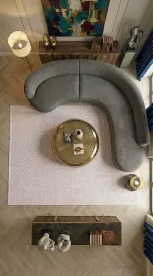 Ruvia Beyaz/Vizon Robot Süpürgeye Uyumlu Kolay Temizlenebilir Halı Oturma Odası, Koridor, Yatak Odası Halısı RP 53 - 3