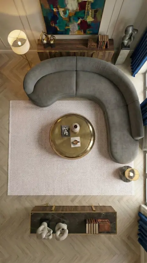 Ruvia Beyaz/Vizon Robot Süpürgeye Uyumlu Kolay Temizlenebilir Halı Oturma Odası, Koridor, Yatak Odası Halısı RP 53 - 3