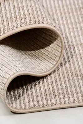 Ruvia Vizon/Krem Robot Süpürgeye Uyumlu Kolay Temizlenebilir Halı Oturma Odası, Koridor, Yatak Odası Halısı RP 52 - 6