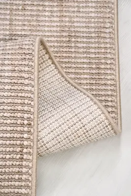 Ruvia Vizon/Krem Robot Süpürgeye Uyumlu Kolay Temizlenebilir Halı Oturma Odası, Koridor, Yatak Odası Halısı RP 52 - 7