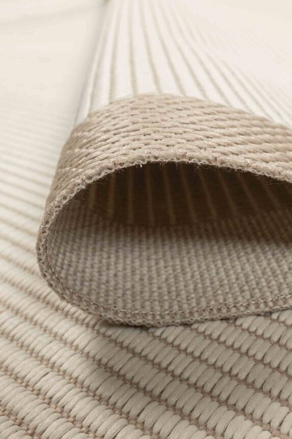 Bej Sisal Görünümlü Yıkanabilir Kaymaz Halı Mutfak Halısı Yolluk Salon Halısı ALS 05 - 3