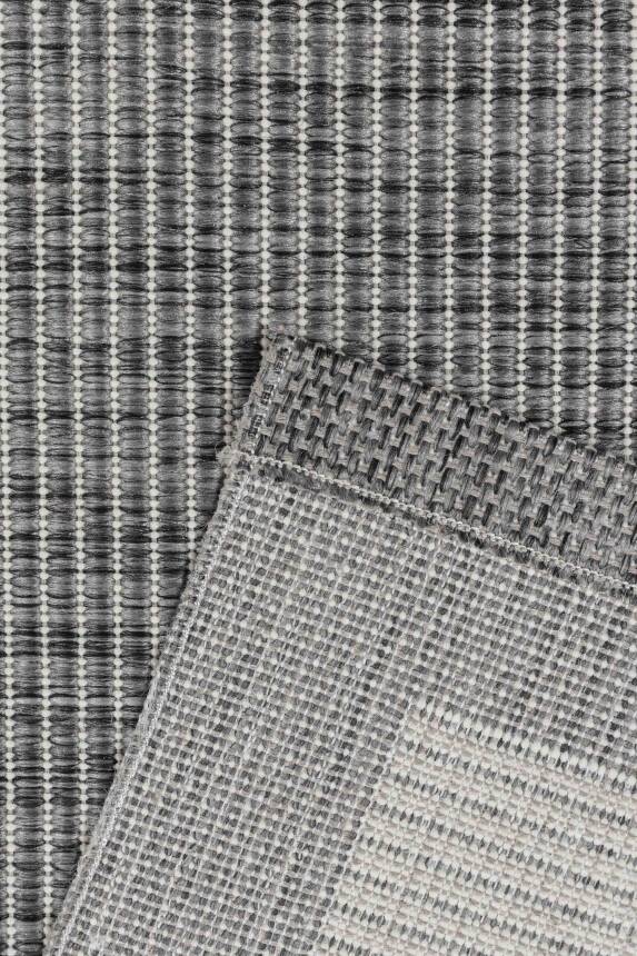 Gri Sisal Görünümlü Yıkanabilir Kaymaz Halı Mutfak Halısı Yolluk Salon Halısı ALS 07 - 4