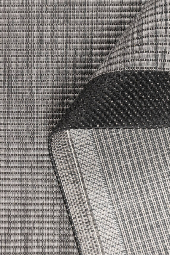 Siyah/Gri Sisal Dokumalı Yıkanabilir Kaymaz Halı Mutfak Halısı Yolluk Salon Halısı ALS 01 - 4
