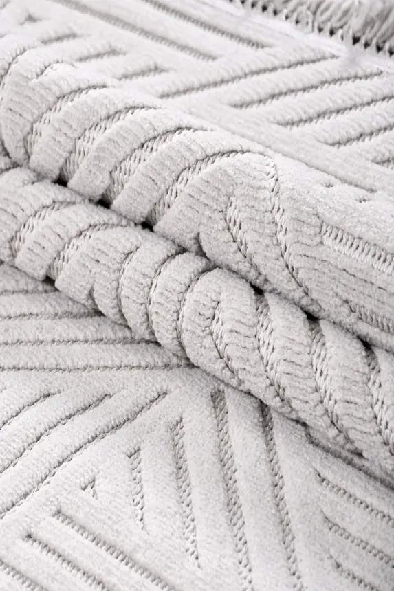 Veyla Gri Robot Süpürgeye Uyumlu Kolay Temizlenebilir Halı Salon, Oturma Odası ve Koridor Halısı RP 42 - 1