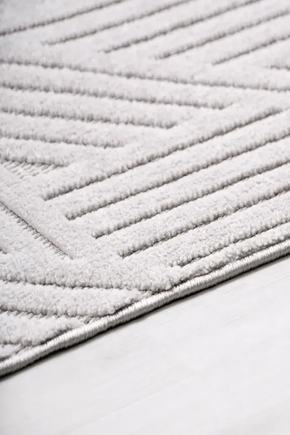 Veyla Gri Robot Süpürgeye Uyumlu Kolay Temizlenebilir Halı Salon, Oturma Odası ve Koridor Halısı RP 42 - 3