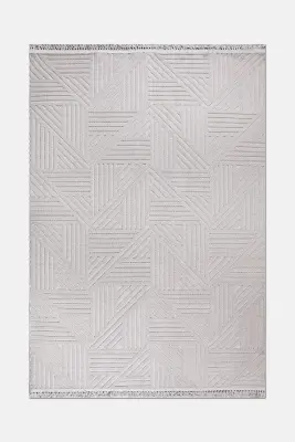 Veyla Gri Robot Süpürgeye Uyumlu Kolay Temizlenebilir Halı Salon, Oturma Odası ve Koridor Halısı RP 42 - 6