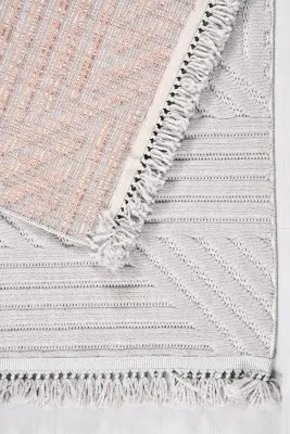 Veyla Gri Robot Süpürgeye Uyumlu Kolay Temizlenebilir Halı Salon, Oturma Odası ve Koridor Halısı RP 42 - 7