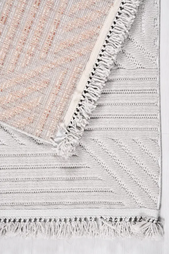 Veyla Gri Robot Süpürgeye Uyumlu Kolay Temizlenebilir Halı Salon, Oturma Odası ve Koridor Halısı RP 42 - 7