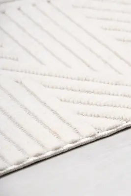 Veyla Krem Robot Süpürgeye Uyumlu Kolay Temizlenebilir Halı Salon, Oturma Odası ve Koridor Halısı RP 41 - 6