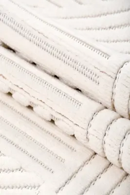 Veyla Krem Robot Süpürgeye Uyumlu Kolay Temizlenebilir Halı Salon, Oturma Odası ve Koridor Halısı RP 41 - 7