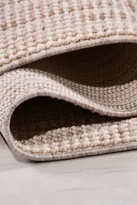 Zenit Bej Robot Süpürgeye Uyumlu Kolay Temizlenebilir Halı Salon, Oturma Odası ve Koridor Halısı RP 29 - 5