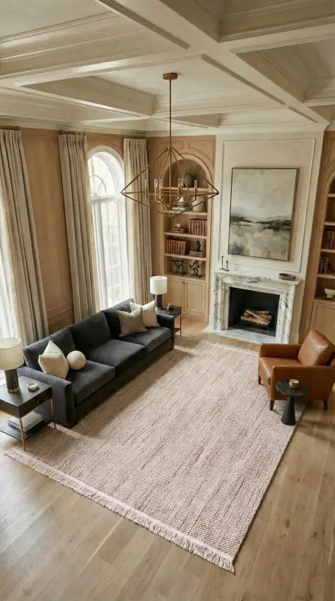 Zenit Bej Robot Süpürgeye Uyumlu Kolay Temizlenebilir Halı Salon, Oturma Odası ve Koridor Halısı RP 29 - 9