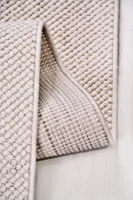 Zenit Beyaz Robot Süpürgeye Uyumlu Kolay Temizlenebilir Halı Salon, Oturma Odası ve Koridor Halısı RP 31 - 1