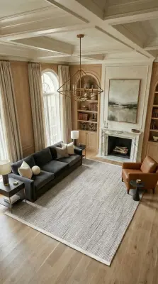 Zenit Gri Robot Süpürgeye Uyumlu Kolay Temizlenebilir Halı Salon, Oturma Odası ve Koridor Halısı RP 30 - 2