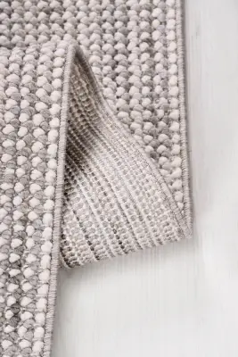 Zenit Gri Robot Süpürgeye Uyumlu Kolay Temizlenebilir Halı Salon, Oturma Odası ve Koridor Halısı RP 30 - 8